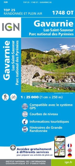 Carte IGN Gavarnie Luz-Saint-Sauveur